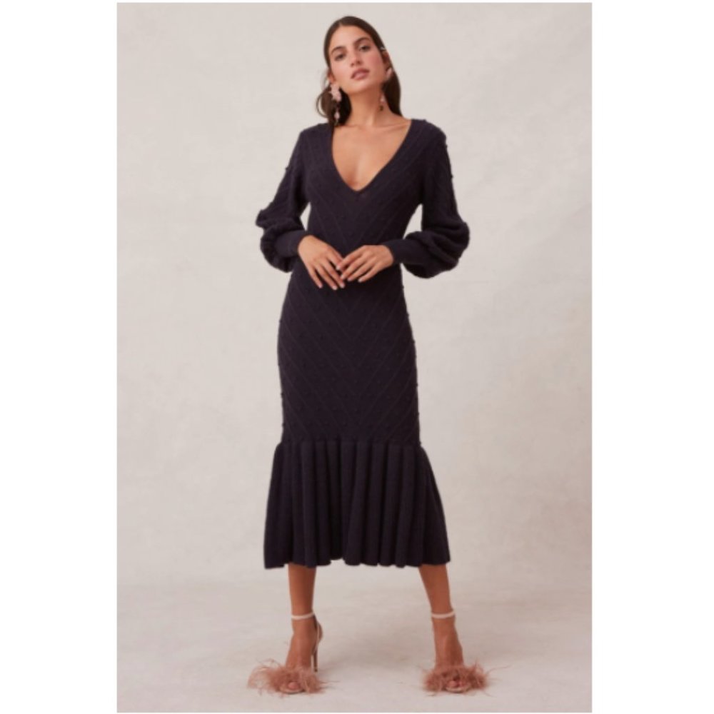 Revolve - KEEPSAKE The Label Melody Cable Knit Sweater Dress M